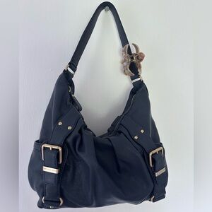 Michael Kors Genuine Leather Navy Blue Shoulder Purse.